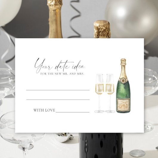Pop de Champagne - Datum nacht ideeën \ Datum pot Informatiekaartje