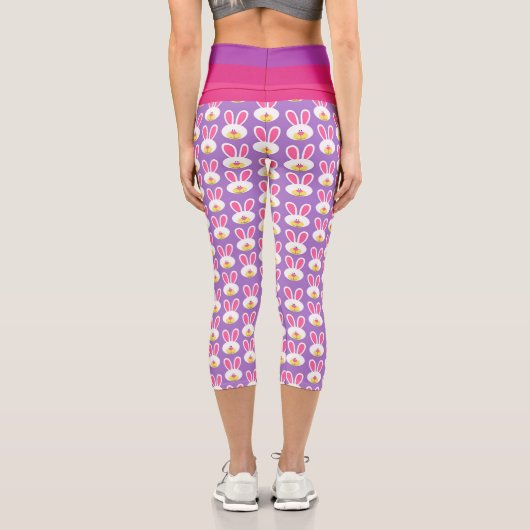 Pop de lapin de Pâques Mode Capris Leggings (Verso)