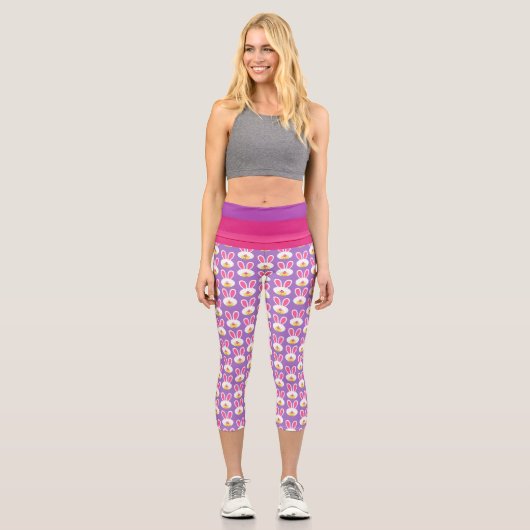Pop de lapin de Pâques Mode Capris Leggings (Recto)
