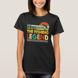 Pop De Man Mythe Vislegend Vaderdag Vinta T-shirt