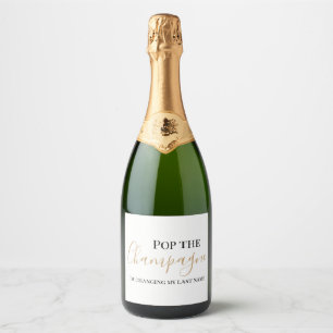 Pop de mousserende wijn Bruiloft bruidsfeest Sparkling Wijnetiket