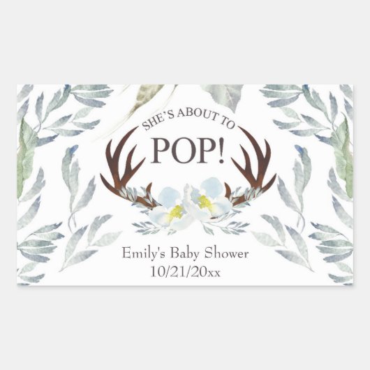 Pop Deer Antler Mini Champagne Étiquette (Devant)