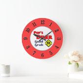 Pop Diner Retro Red Kitchen Klock Grote Klok (Huis)