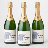 Pop dit als ze baby shower doet sparkling wijnetiket (Flessen)