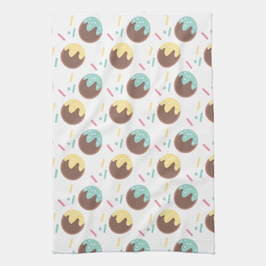 Pop Doughnut Sprinkles Sweet Foodie Theedoek (Verticaal)