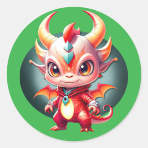 Pop Draak Ronde Sticker