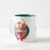 Pop Dragon Tweekleurige Koffiemok (Voorkant links)