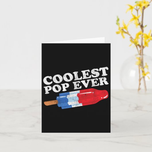 Pop Ever Popsicle Funny Retro Bomb Vaders Dag Gif Kaart (Gele Bloem)