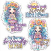 Pop-Fantasy Carnaval Custom-Cut Vinyl Sticker (Voorkant)