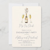 Pop Fiz Champagne Engagement Party Invitation (Devant)