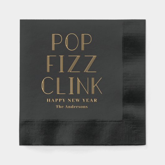 Pop Fizz Click Holiday Party Foil Stamped Naples (Recto)
