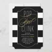 Pop Fizz Clink Bachelorette Party Invitation (Devant)