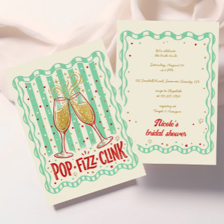Pop Fizz Clink Bruiloftsborrel Kaart