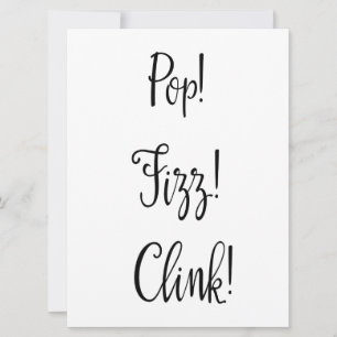 "Pop! Fizz! Clink!" Bruisend Bar Uithangbord