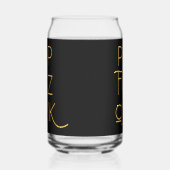 Pop Fizz Clink Elegante Typografie Blikvorm Glas (Rechts)