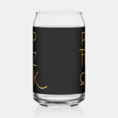 Pop Fizz Clink Elegante Typografie Blikvorm Glas (Links)