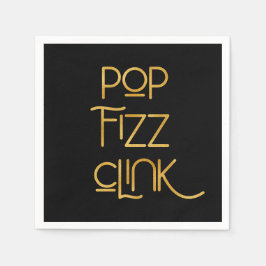 Pop Fizz Clink Elegante Typografie Servet