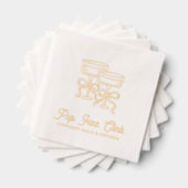 Pop Fizz Clink Fiançailles personnalisé serviettes (Insitu (empilé))