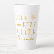 Pop Fizz Clink Goud Typografie Modern Oud en Nieuw