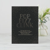 POP FIZZ CLINK invitation de fête (Debout devant)