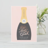 Pop Fizz Clink| Invitation de la fête du Nouvel An (Debout devant)