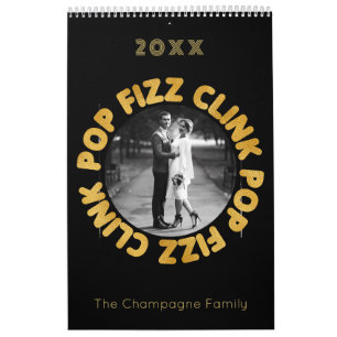 Pop Fizz Clink Moderne typografie Foto Kalender