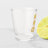 Pop Fizz Clink Moderne Typografie Oudejaarsavond Shot Glas (Links)