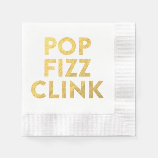 POP FIZZ CLINK Napkins Servet (Voorkant)
