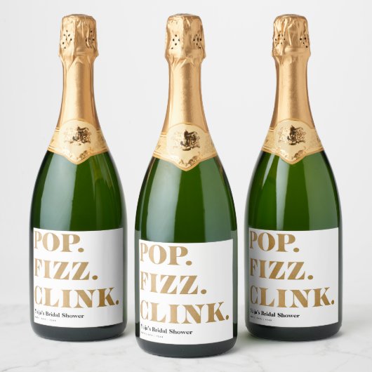 Pop Fizz Clink Sparkling Wine Étiquettes (Bouteilles)