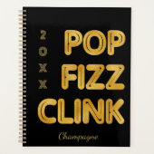 Pop Fizz Clink Typographie moderne Réveillon du No (Devant)