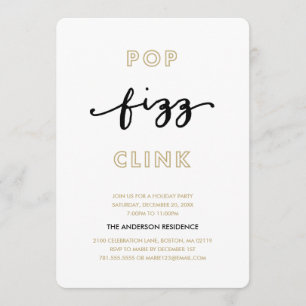 Pop Fizz Clink   uitnodiging voor een feestdag