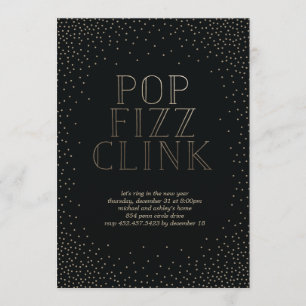 POP FIZZ CLINK vakantiepartijuitnodiging Kaart