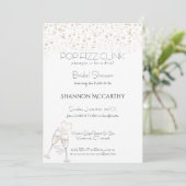 Pop Fizz Clink Vrijgezellenfeest Uitnodiging (Staand voorkant)
