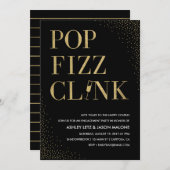 Pop Fizz Clink Wedding Verloving Uitnodiging (Voorkant / Achterkant)