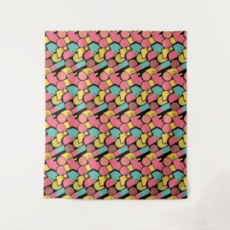 "Pop Fizz Geometrie" Wandkleed