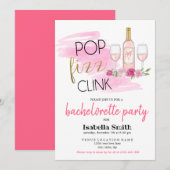 POP. FIZZ. KLINK. vrijgezellenfeest Kaart (Voorkant / Achterkant)