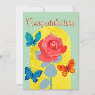 POP flower card -red rose-  Kaart