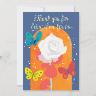 POP flower card -white rose- Kaart