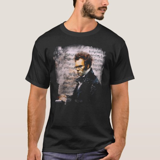 Pop Franz Schubert Music Composer Pianist T-shirt (Voorkant)