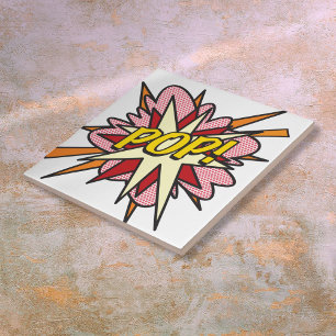 POP Fun Retro Comic Book Pop Art Tegeltje