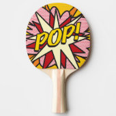 POP Fun Retro Comic Book Superheld Modern Tafeltennisbatje (Voorkant)