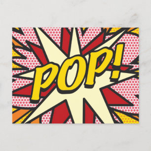 POP Fun Retro Stripboek Pop Art Aankondigingskaart