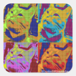 Pop gaat naar het President! Vierkante Sticker