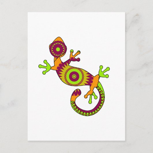 pop gecko briefkaart (Voorkant)