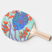 Pop-gekleurde vis tafeltennisbatje (Zijkant)