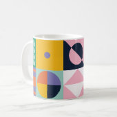 Pop Geometry Retro Mug – Colourful Mid-Century Koffiemok (Voorkant links)