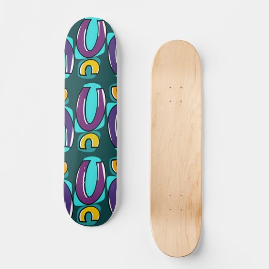 Pop Geometry Skateboard Deck (Recto)
