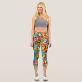 Pop Girl Art Comic 1 - Fun Capris Leggings (Recto)