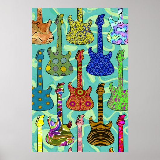 POP GUITARS POSTER (Voorkant)