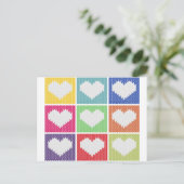 Pop hartversiering briefkaart (Staand voorkant)